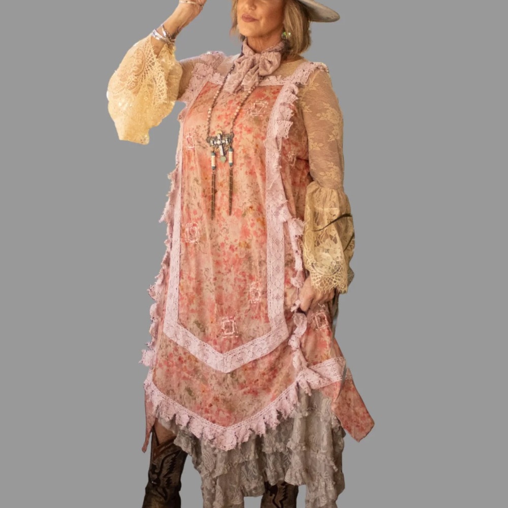 Jaded Gypsy Always In My Dreams Dress One Size Boho Layering Dress Festival Maxi